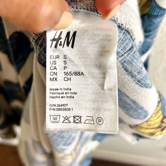 Desmond & Dempsey X H&M Banana Leaves Tropical Linen Dress - Picture 10 of 11